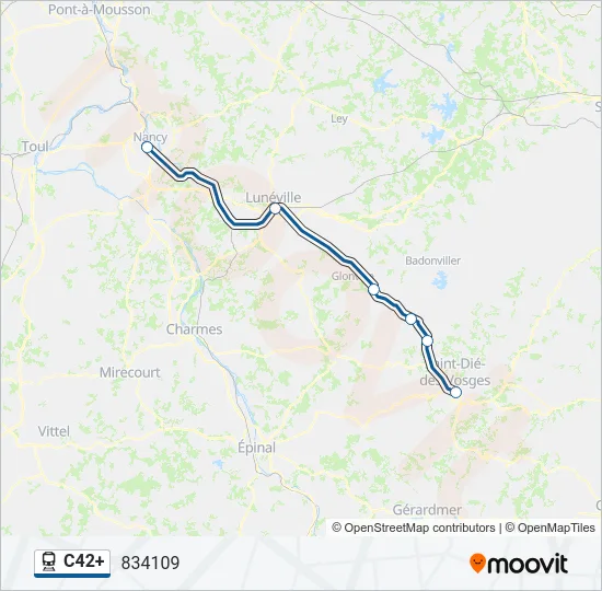 C42+ Train Line Map