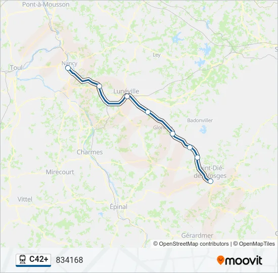 C42+ Train Line Map