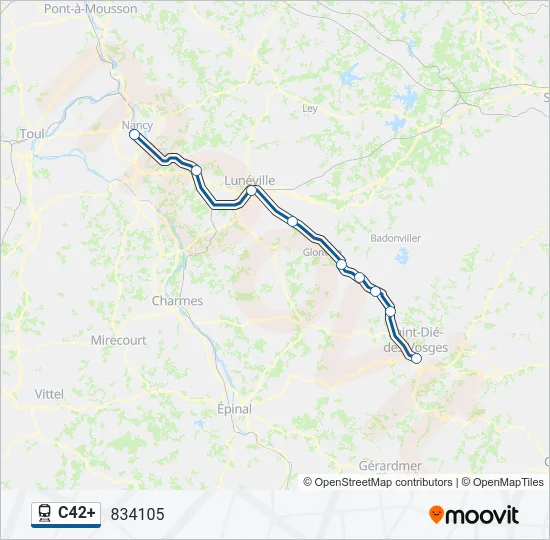 C42+ Train Line Map