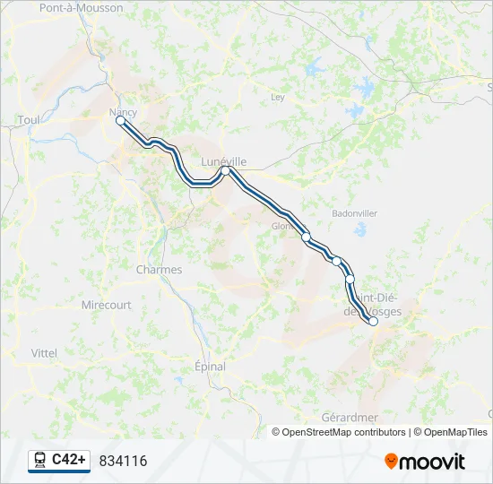 C42+ Train Line Map