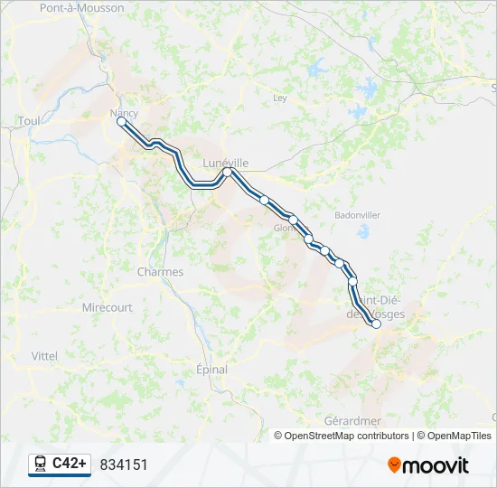 C42+ Train Line Map