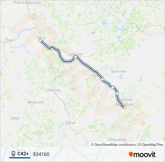 C42+ Train Line Map
