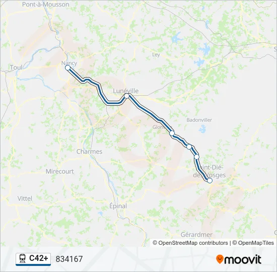 C42+ Train Line Map