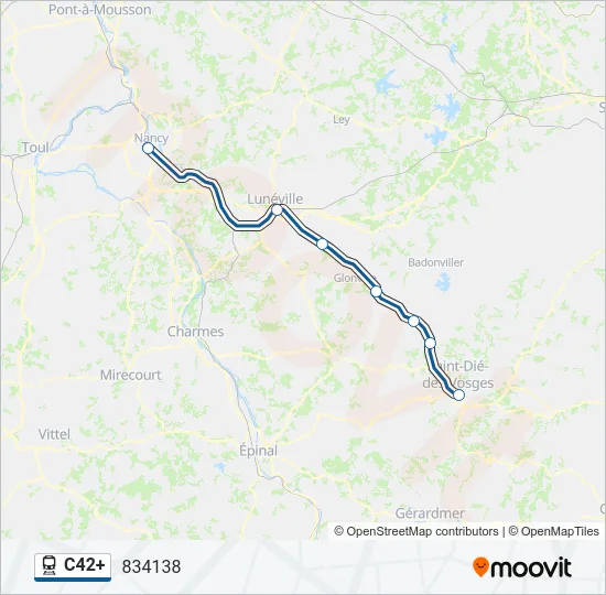 C42+ Train Line Map