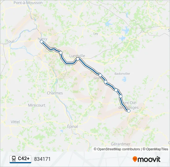 C42+ Train Line Map