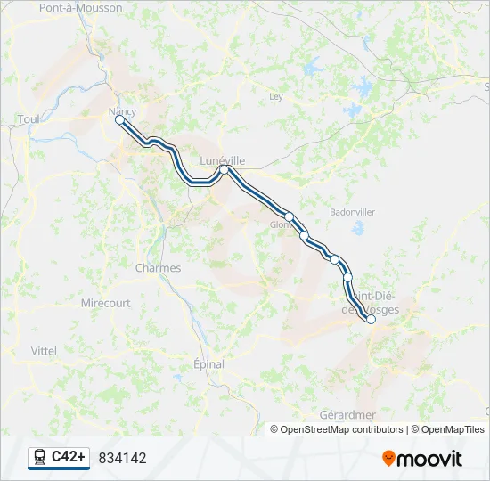 C42+ Train Line Map