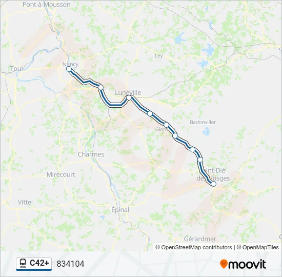 C42+ Train Line Map