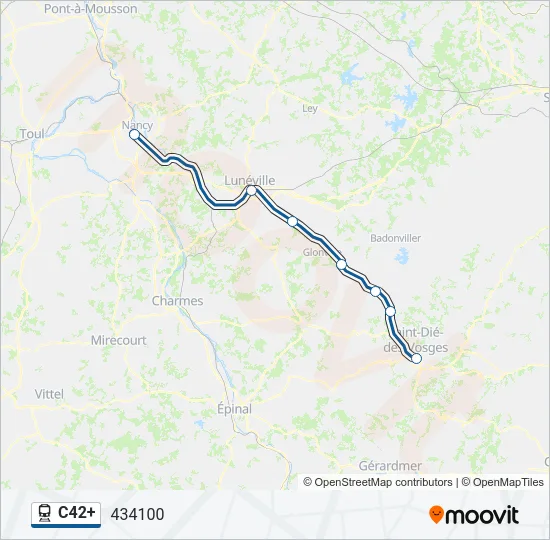 C42+ Train Line Map