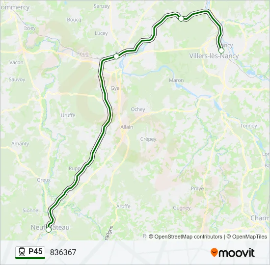P45 Train Line Map