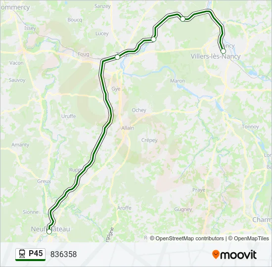 P45 Train Line Map