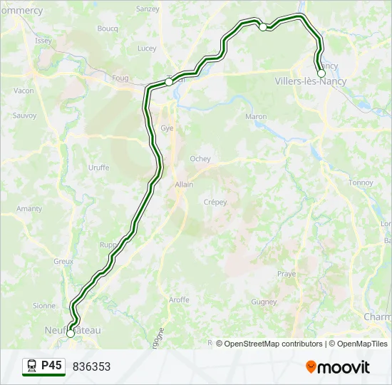 P45 Train Line Map