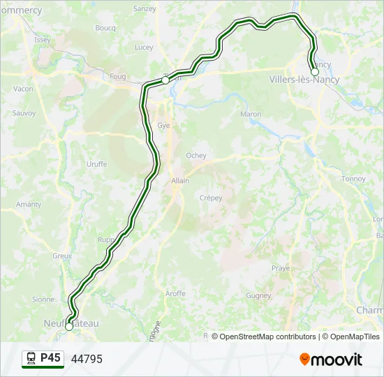 P45 Train Line Map