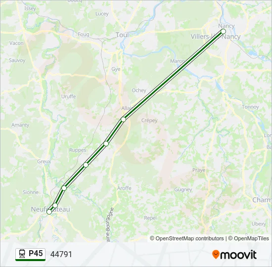 P45 Train Line Map