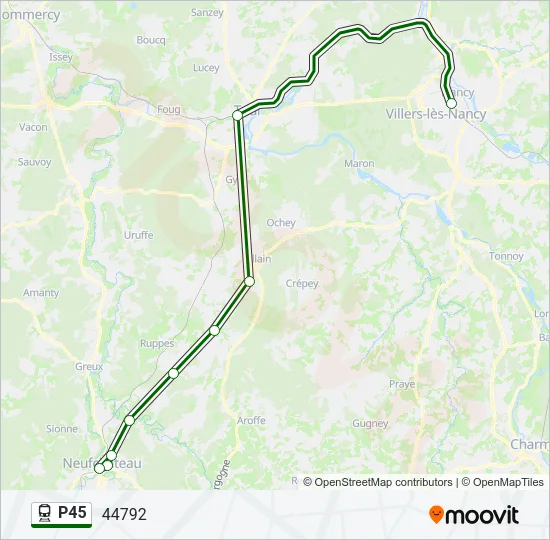 P45 Train Line Map
