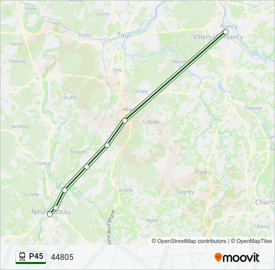 P45 Train Line Map