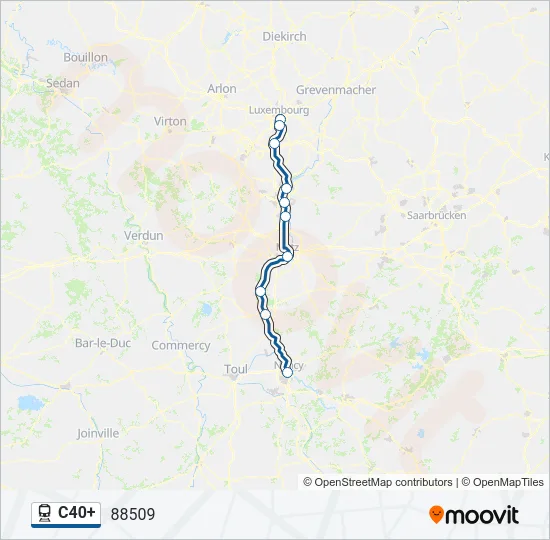 C40+ Train Line Map