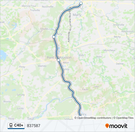 C40+ train Line Map