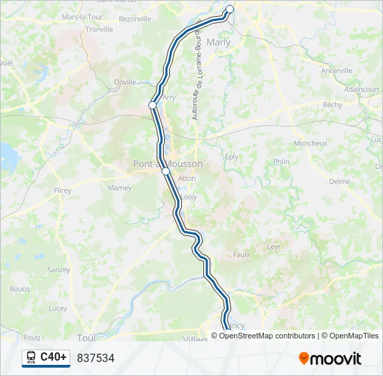 C40+ Train Line Map