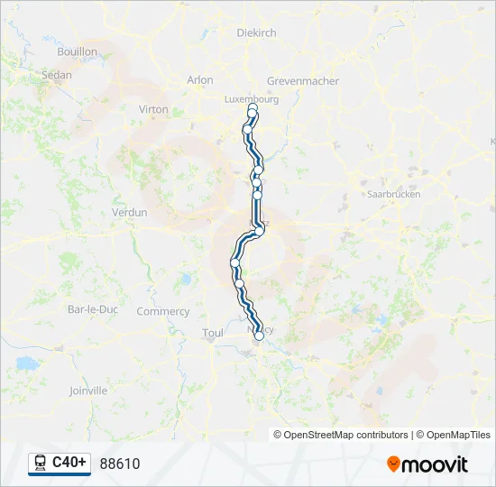 C40+ Train Line Map