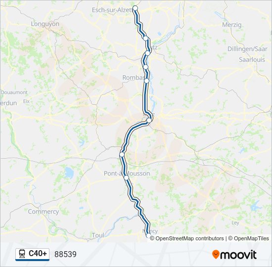 C40+ train Line Map