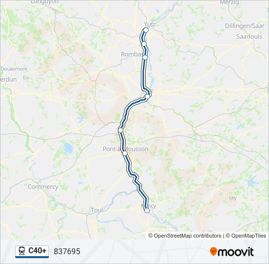 C40+ train Line Map