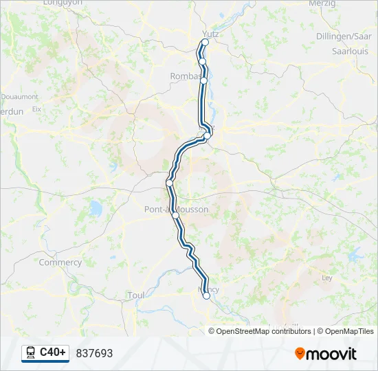 C40+ Train Line Map