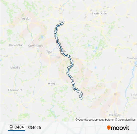 C40+ Train Line Map
