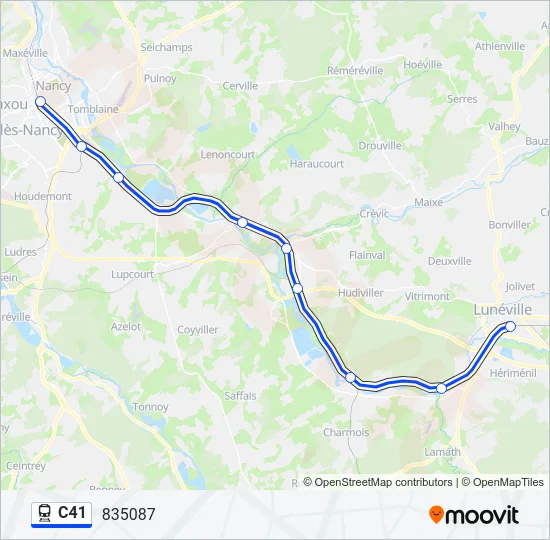C41 Train Line Map