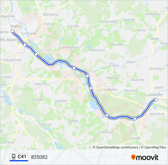 C41 Train Line Map