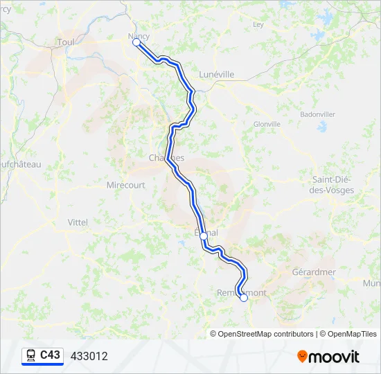 C43 Train Line Map