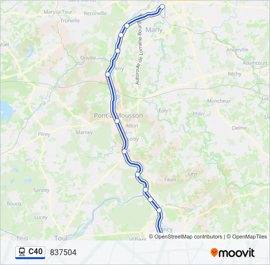 C40 Train Line Map