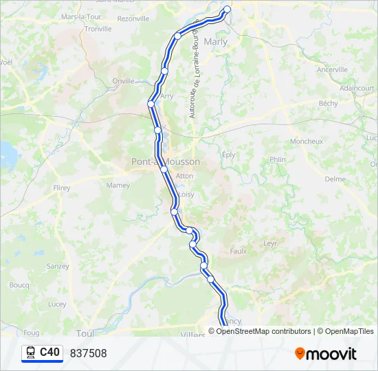 C40 Train Line Map