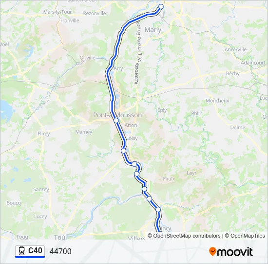 C40 Train Line Map