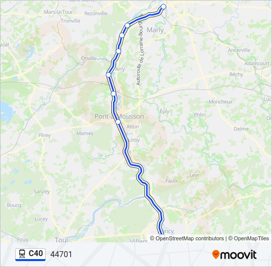 C40 Train Line Map