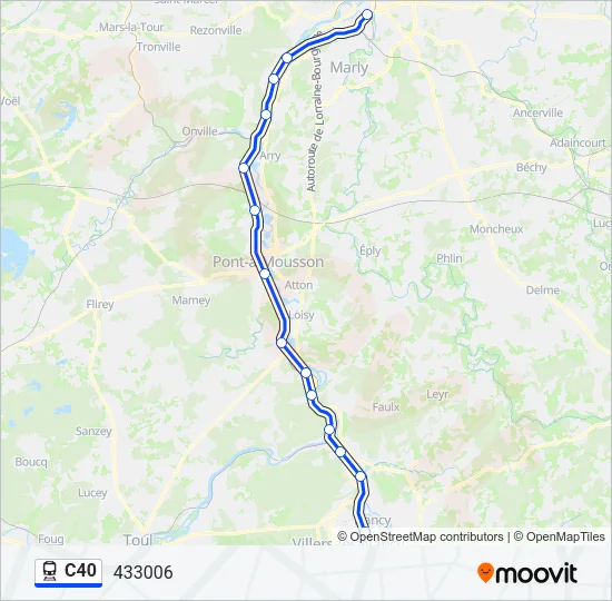 C40 Train Line Map
