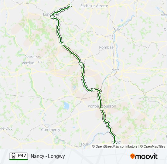 Mapa de P47 de tren