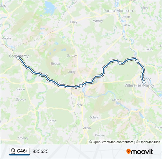 Mapa de C46+ de tren