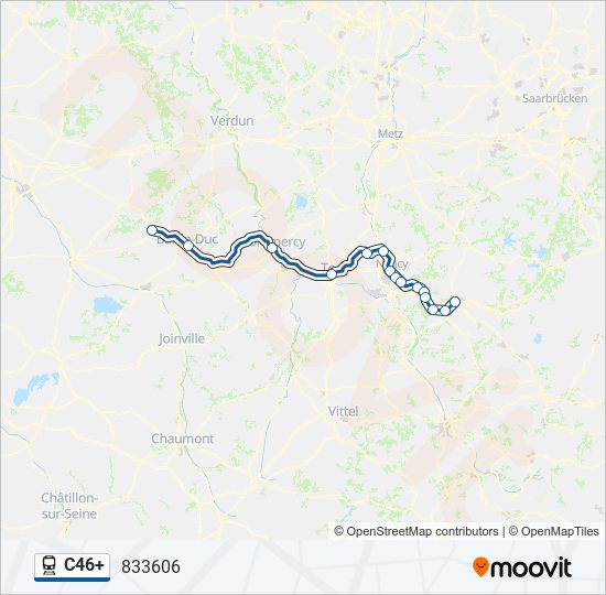 Mapa de C46+ de tren