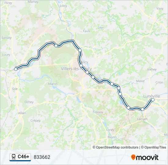 C46+ Train Line Map