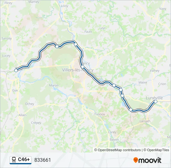 C46+ Train Line Map
