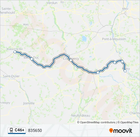 C46+ Train Line Map