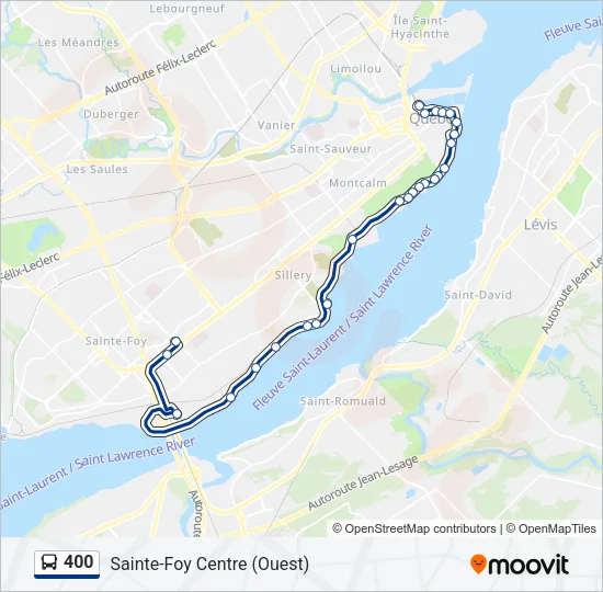 400 Bus Line Map