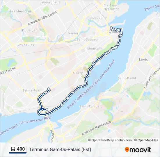 400 Bus Line Map