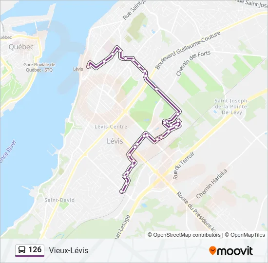 126 Bus Line Map