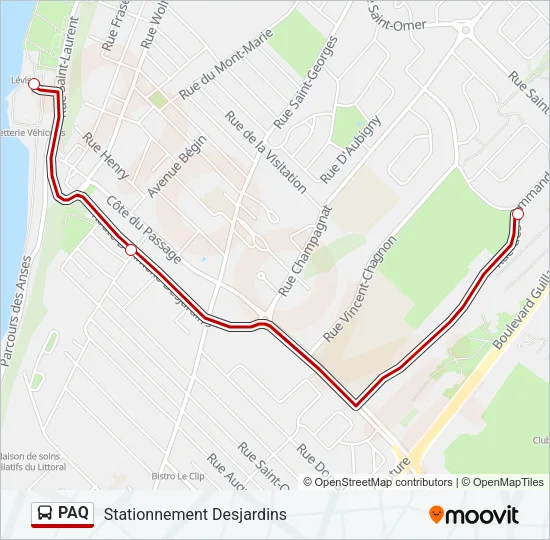 PAQ Bus Line Map