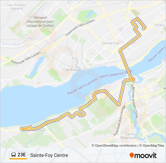 23E Bus Line Map
