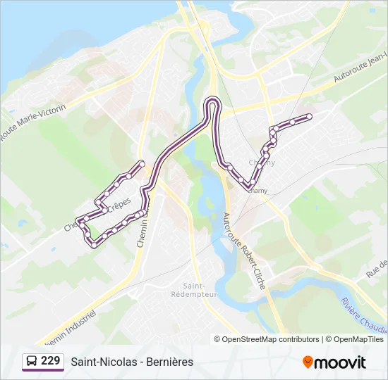 229 Bus Line Map