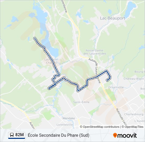 82M Bus Line Map