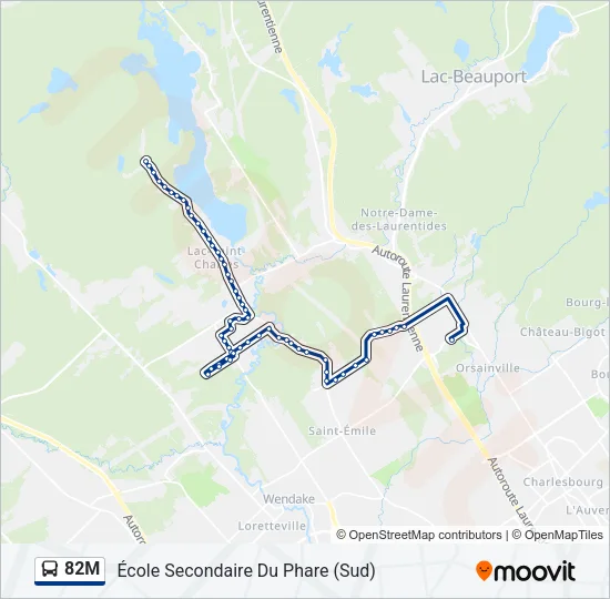 82M Bus Line Map