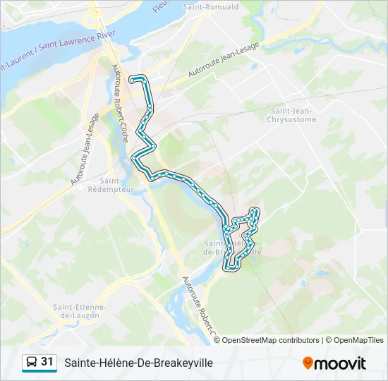 31 Bus Line Map